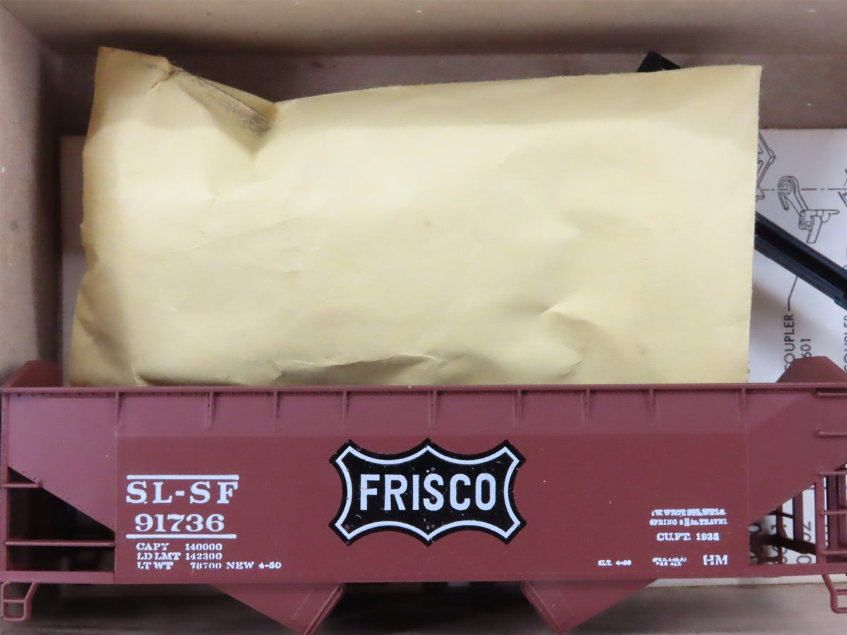 HO Scale Athearn 5404 SL-SF Frisco 34&#39; 4-Bay Open Hopper #91736 Kit