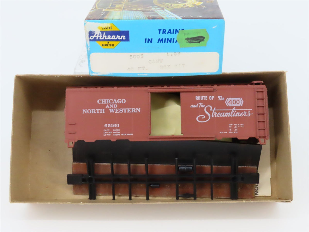 HO Scale Athearn 5003 CNW Chicago &amp; North Western 40&#39; Box Car #65160 Kit