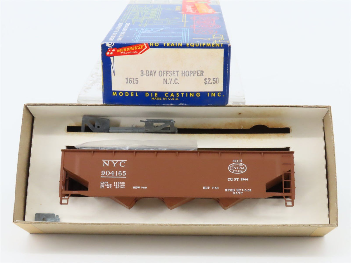HO Scale Roundhouse MDC 1615 NYC New York Central 3-Bay Hopper #904165 Kit