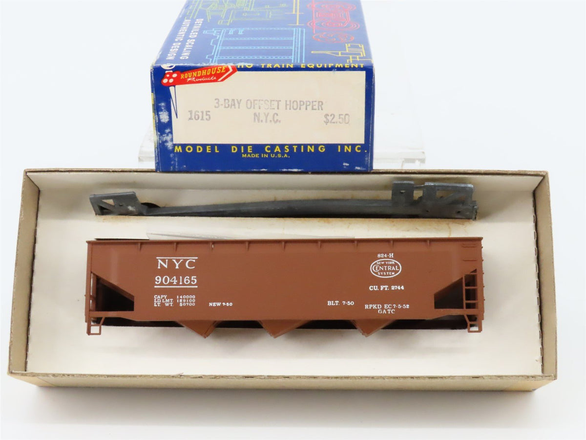 HO Scale Roundhouse MDC 1615 NYC New York Central 3-Bay Hopper #904165 Kit