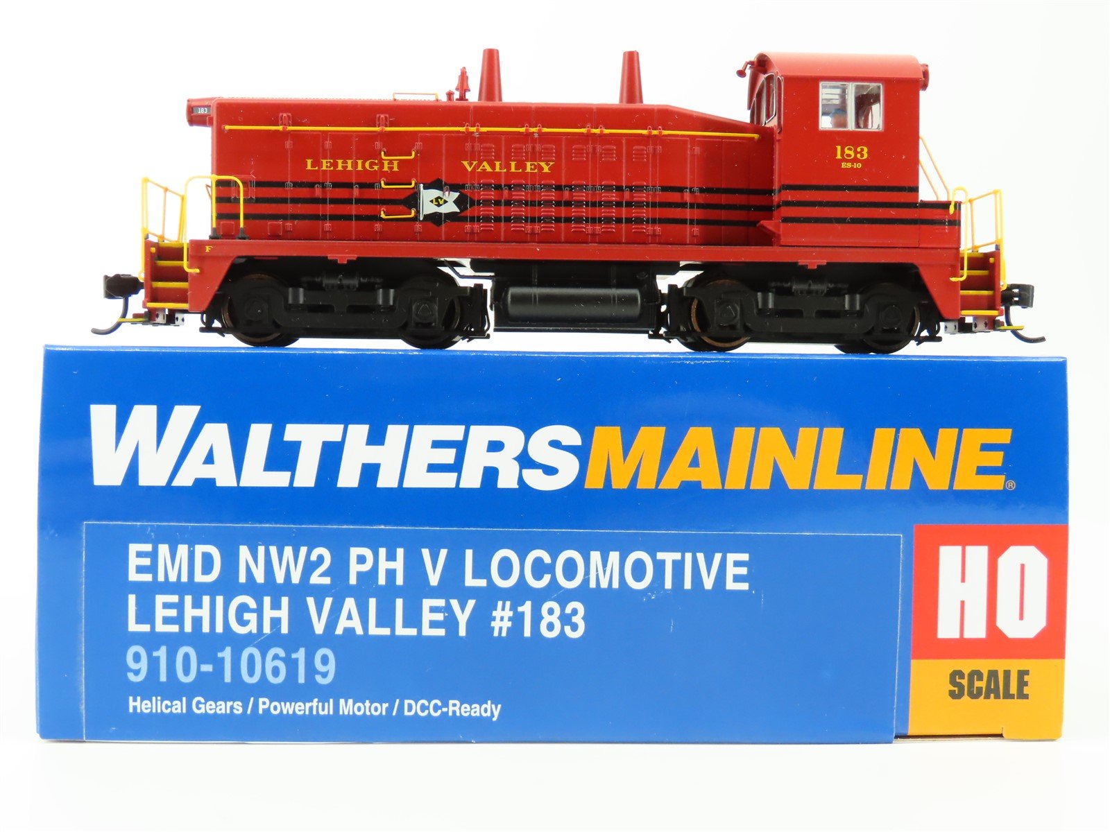 HO Walthers Mainline 910-10619 LV Lehigh Valley NW2 Diesel #183 - DCC Ready