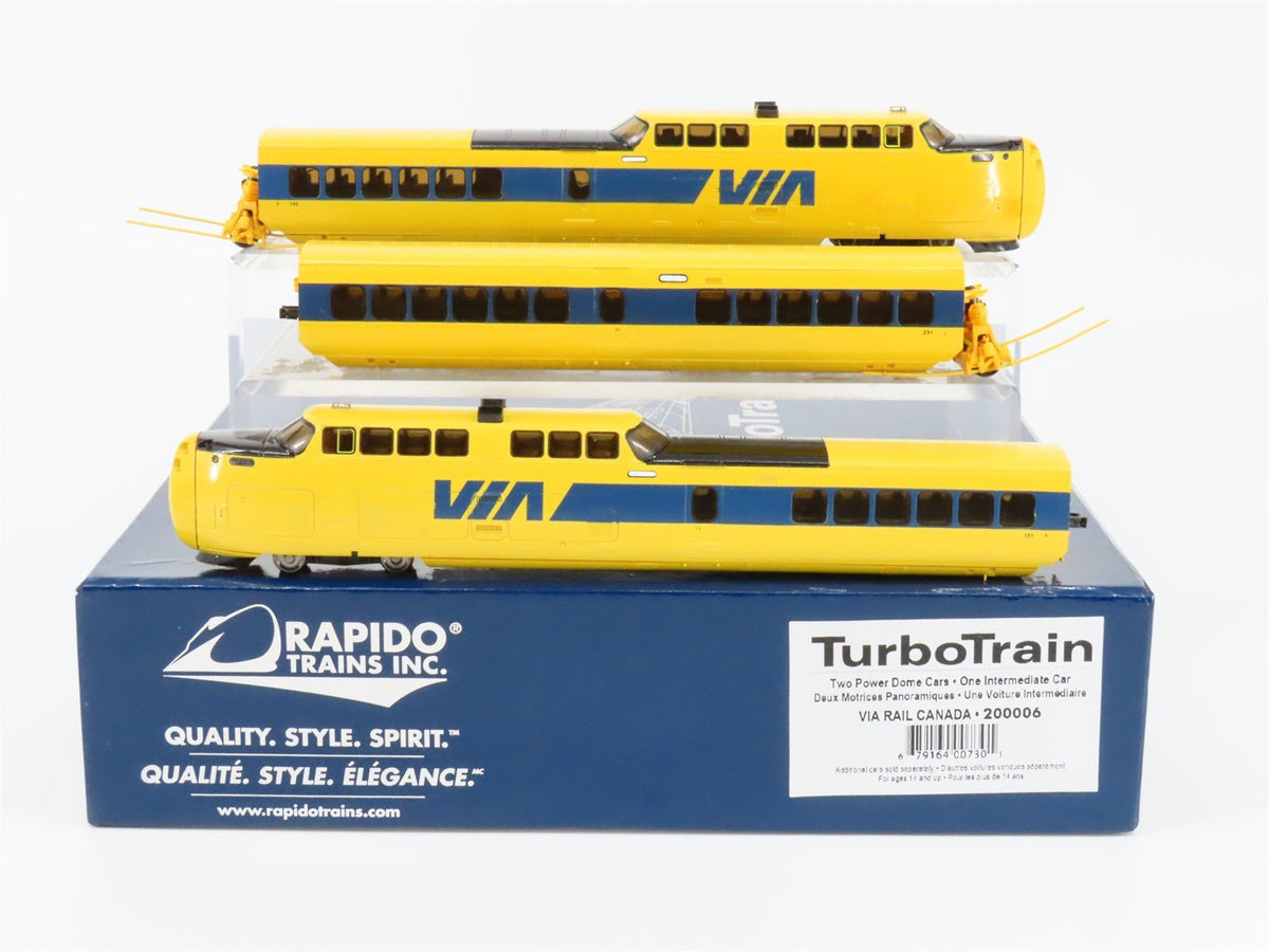 HO Rapido 200006 VIA Rail TurboTrain Gas Turbine Set w/ DCC &amp; Sound - Bad Gears