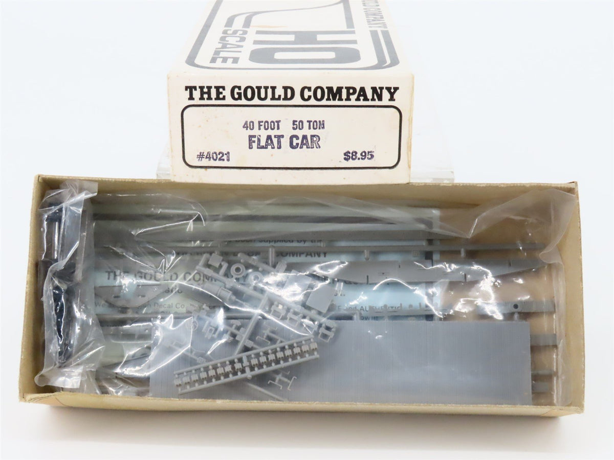 HO Scale The Gould Company 4021 Undecorated 40&#39; Flat Car Kit