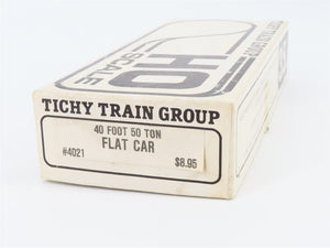 HO Scale Tichy Train Group 4021 Undecorated 40' Flat Car Kit - Sealed