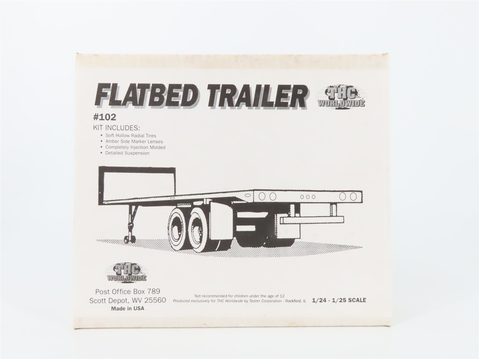 1:24-1:25 Scale THC Worldwide 102 Flatbed Trailer Kit