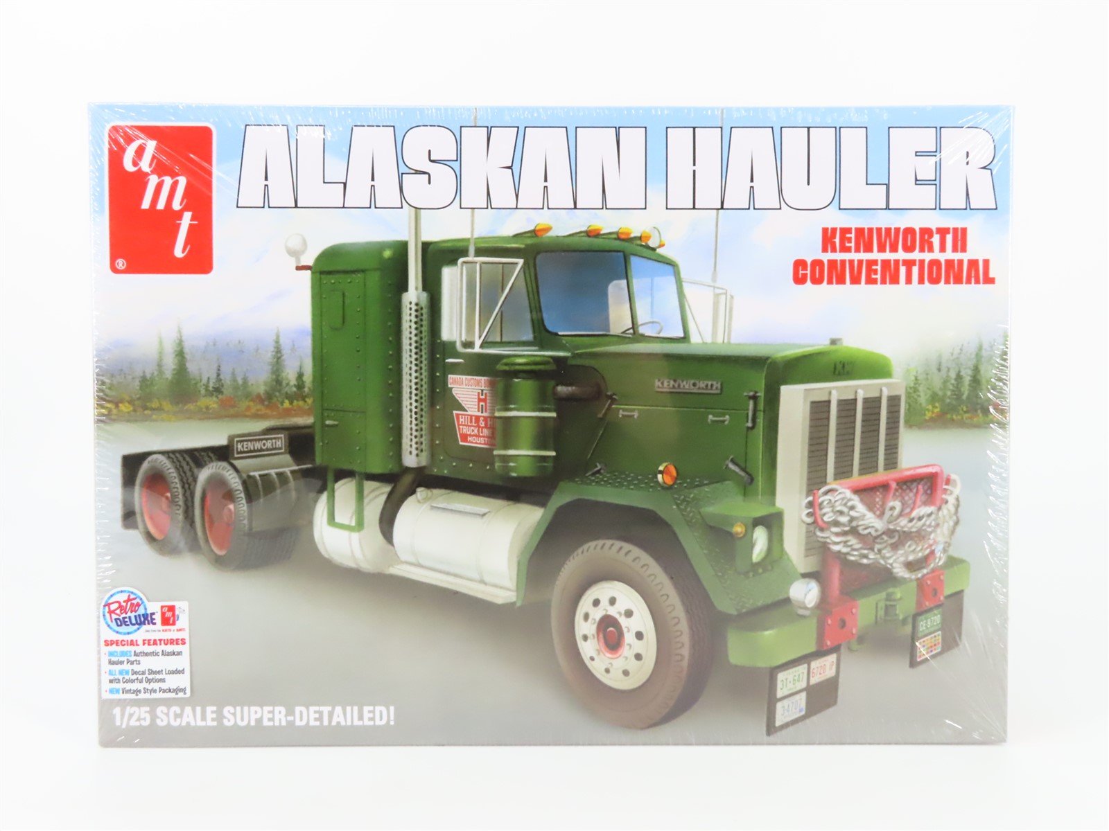 1:25 Scale AMT 1339/06 Kenworth Conventional Alaskan Hauler Truck Kit - Sealed