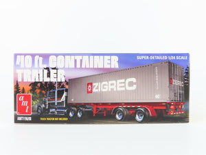 1:24 Scale AMT 1196/08 40' Container Trailer Kit - Sealed