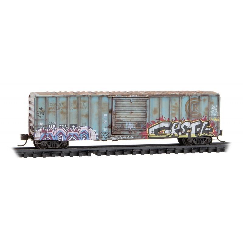 N Micro-Trains MTL 02544141 SRN/ex-C&amp;C 50&#39; Box Car - Weathered Ex-Per Diem #1