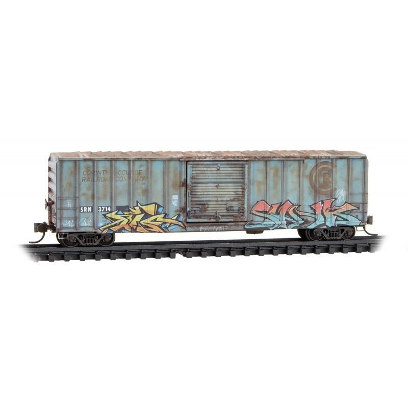N Micro-Trains MTL 02544141 SRN/ex-C&amp;C 50&#39; Box Car - Weathered Ex-Per Diem #1