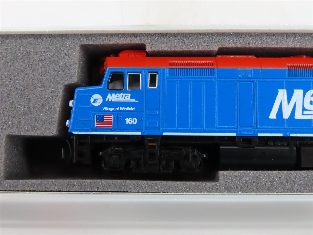 N Scale Kato 176-9102 Chicago Metra F40PH Diesel Locomotive #160