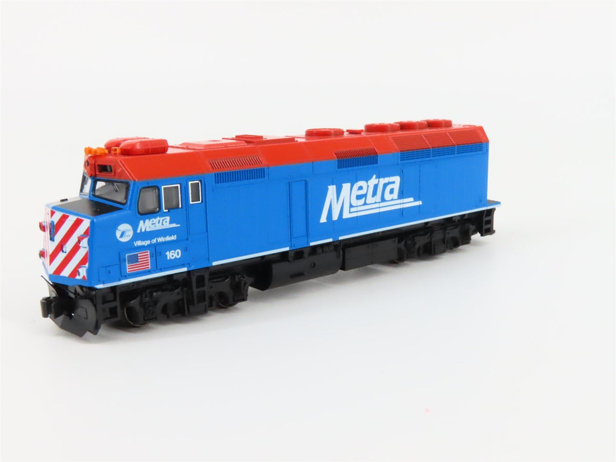 N Scale Kato 176-9102 Chicago Metra F40PH Diesel Locomotive #160