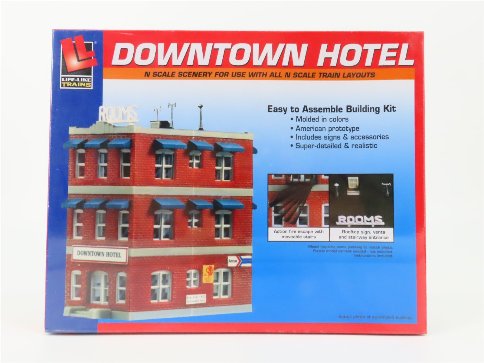 N 1/160 Scale Life-Like Kit #433-7482 Downtown Hotel - Sealed