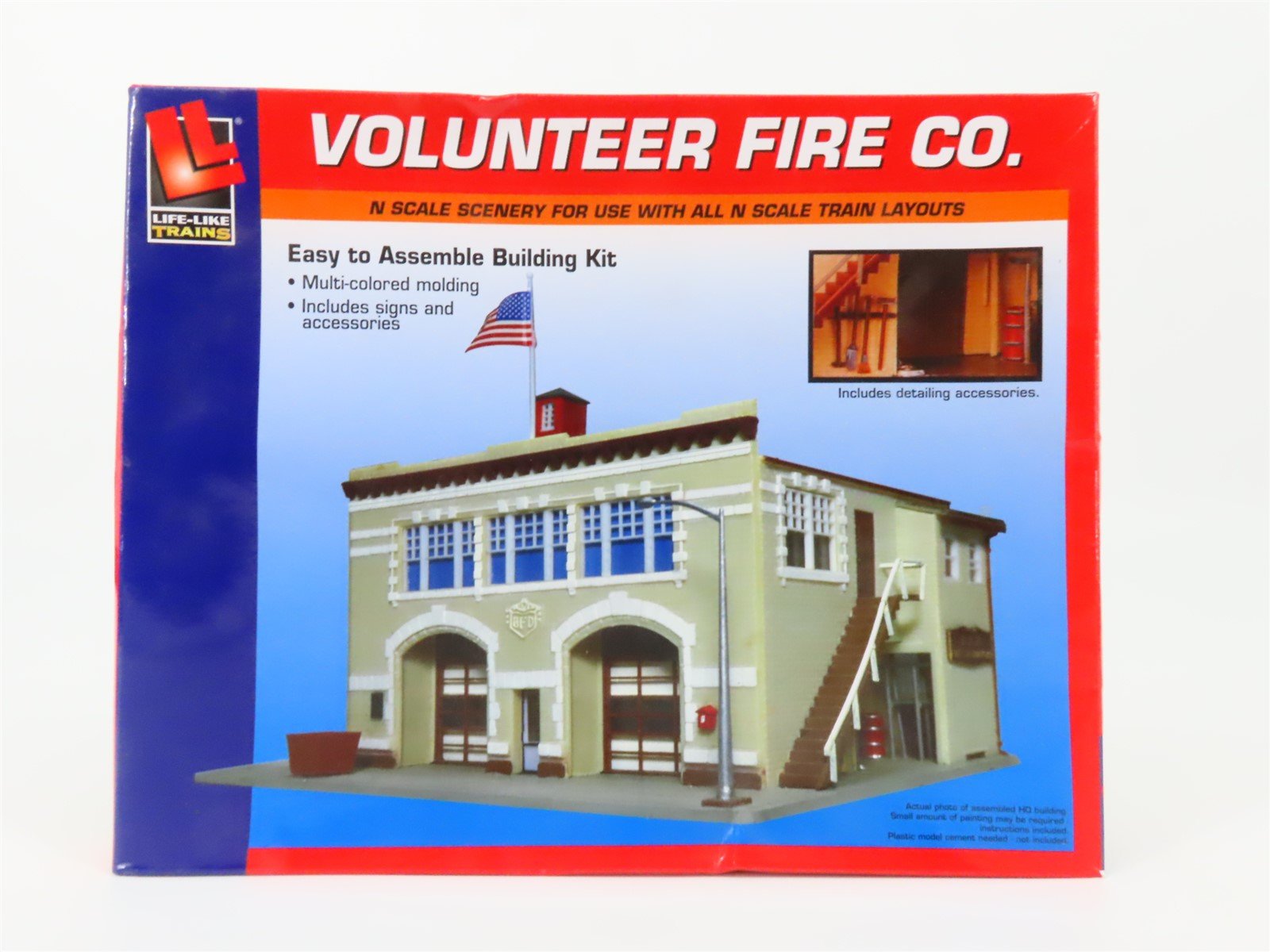 N 1/160 Scale Life-Like Kit #433-7483 Volunteer Fire Co. Building