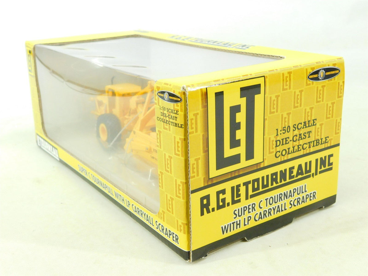 1:50 Die-Cast SpecCast Le Tourneau Super C Tournapull w/ LP Carryall Scraper