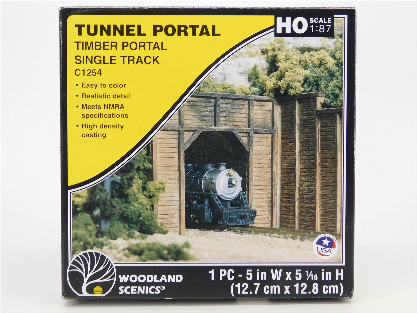 HO 1/87 Scale Woodland Scenics #C1254 Timber Single Track Tunnel Portal