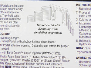 HO 1/87 Scale Woodland Scenics #C1254 Timber Single Track Tunnel Portal