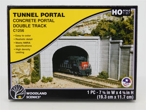 HO 1/87 Scale Woodland Scenics #C1256 Concrete Double Track Tunnel Portal