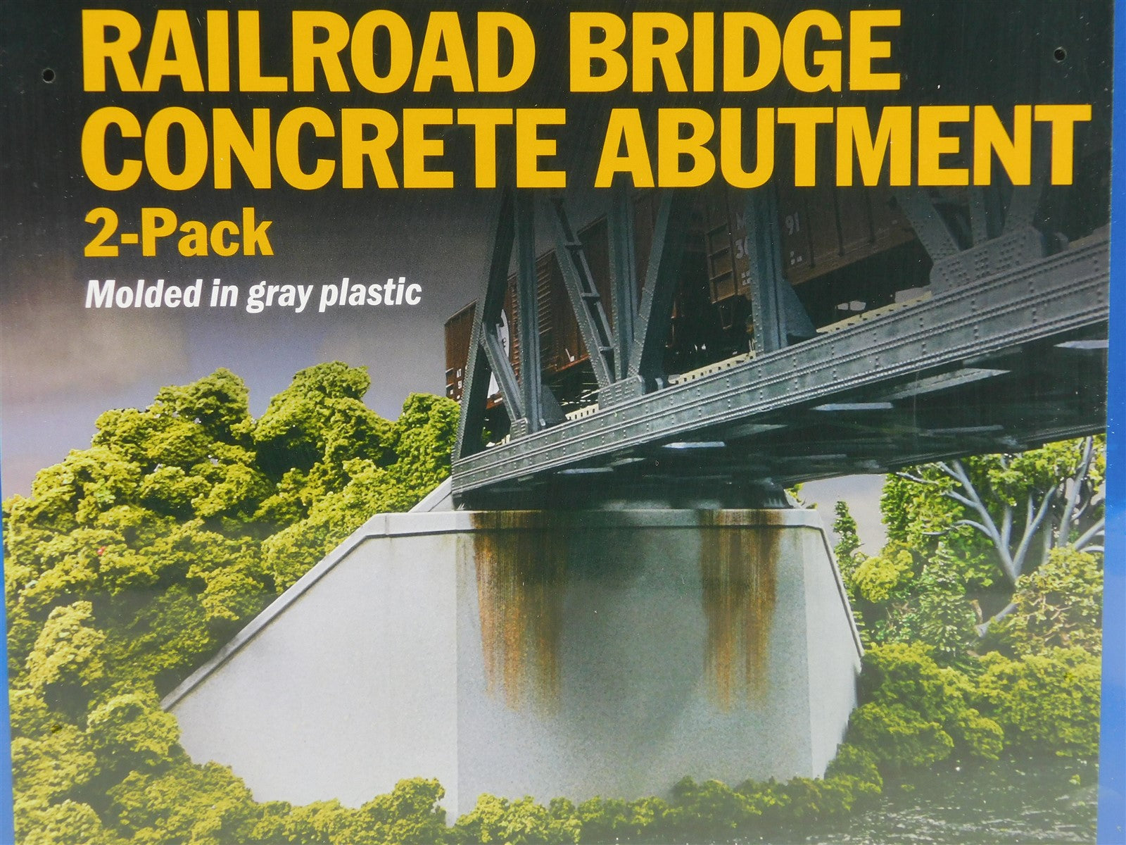 HO Walthers Kit #933-4553 Double-Track Railroad Bridge Concrete Abutment 2-Pack