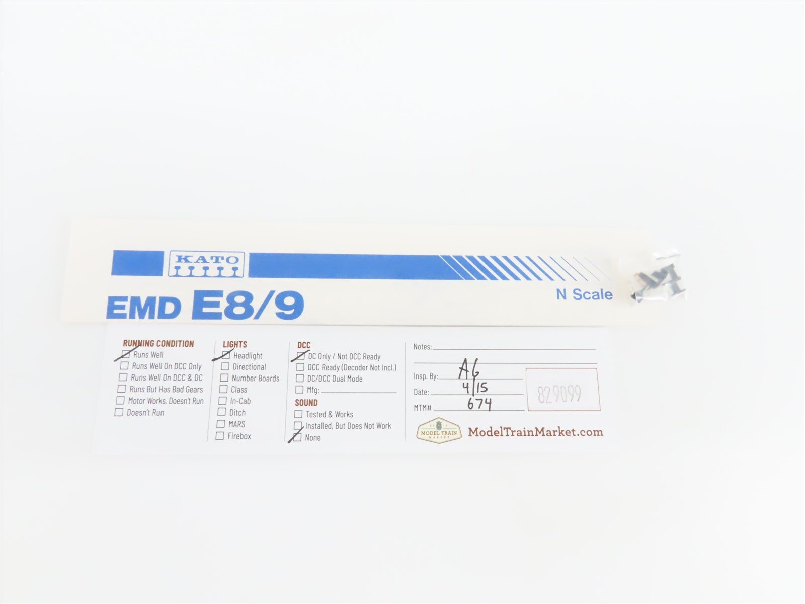 N Scale Kato 176-250 Undecorated E8/9A Diesel Locomotive