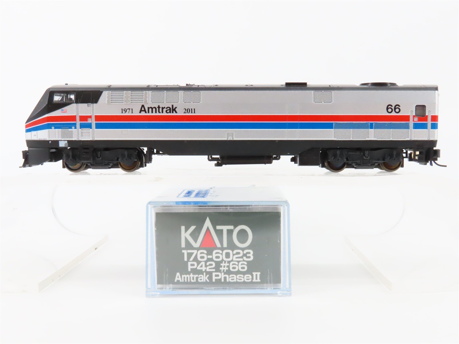 N KATO 176-6023 AMTK Amtrak Phase II GE P42 Genesis Diesel #66 w/DCC & Sound