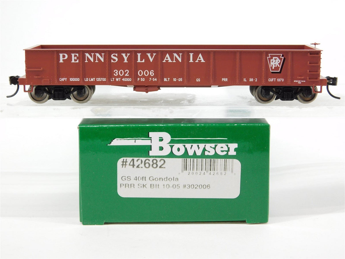 HO Scale Bowser #42682 PRR Pennsylvania 40&#39; Gondola #302006