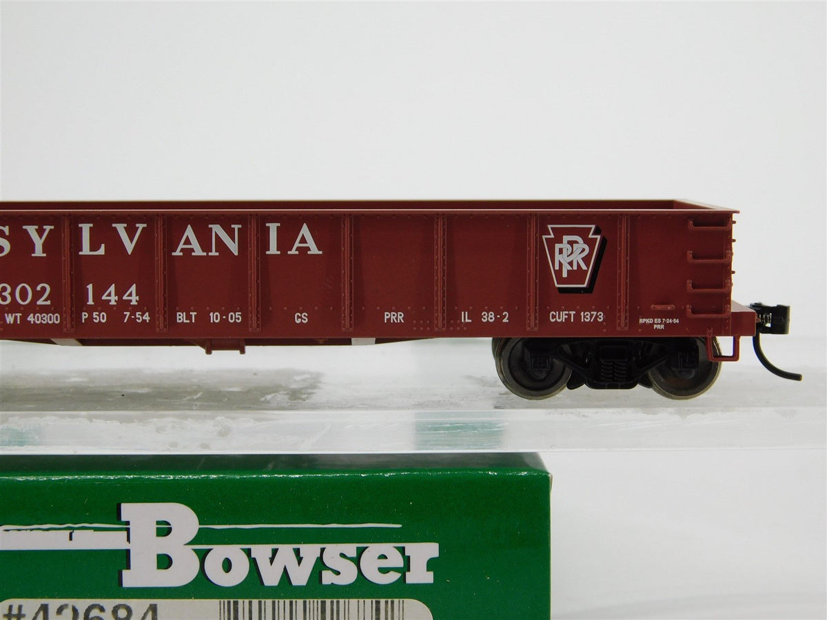 HO Scale Bowser #42684 PRR Pennsylvania 40&#39; Gondola #302144