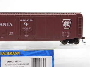 HO Scale Bachmann Silver #18039 PRR Pennsylvania 50' Plug Door Box Car #21008