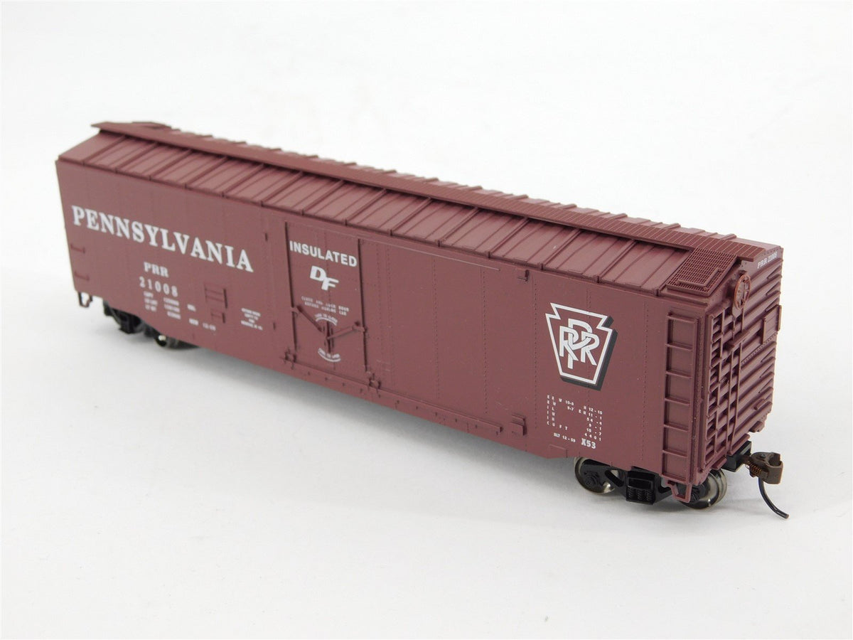 HO Scale Bachmann Silver #18039 PRR Pennsylvania 50&#39; Plug Door Box Car #21008