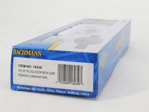HO Scale Bachmann Silver #18039 PRR Pennsylvania 50' Plug Door Box Car #21008