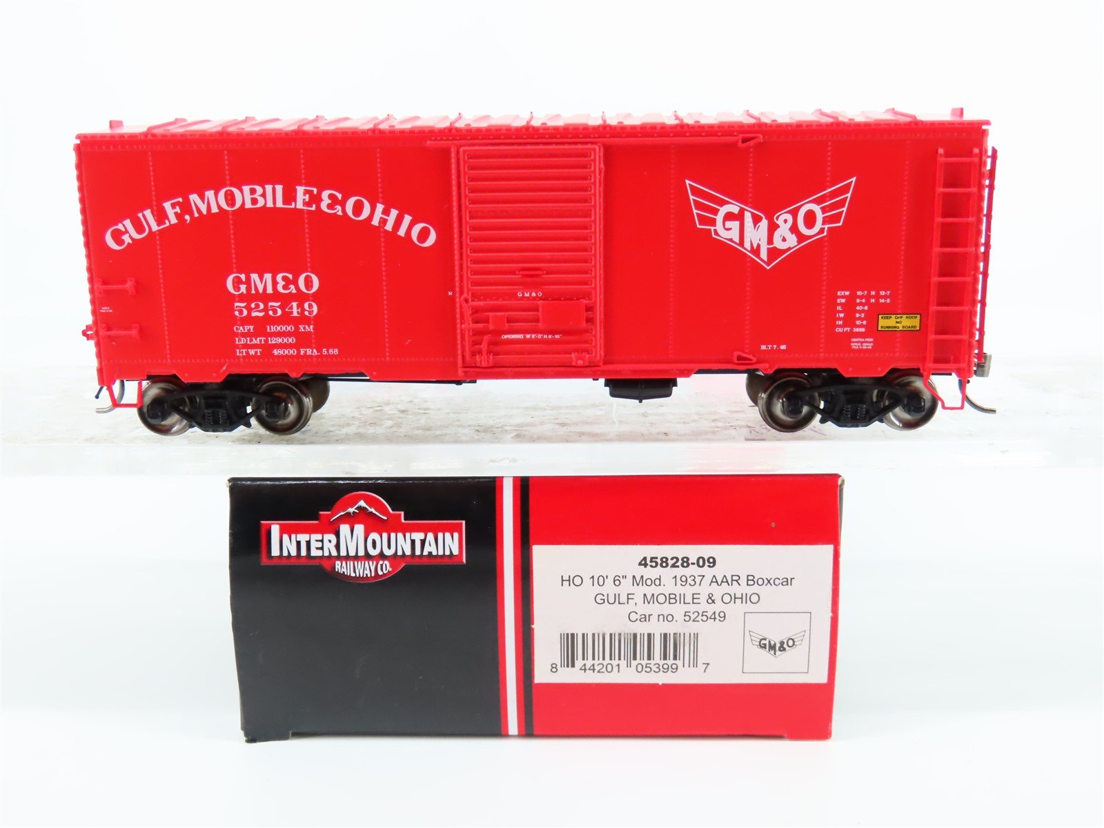 HO Scale Intermountain 45828-09 GMO Gulf Mobile & Ohio 40' Boxcar #52549