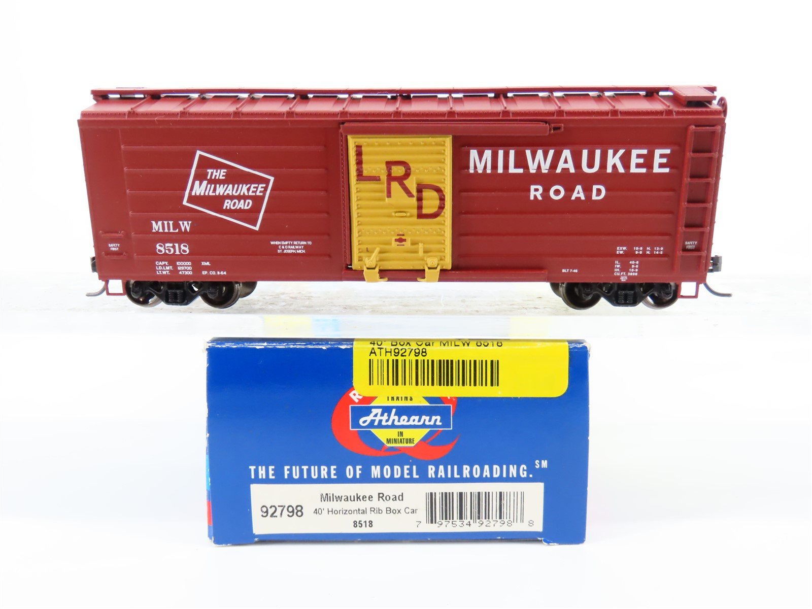 HO Scale Athearn 92798 MILW Milwaukee Road 40' Boxcar #8518