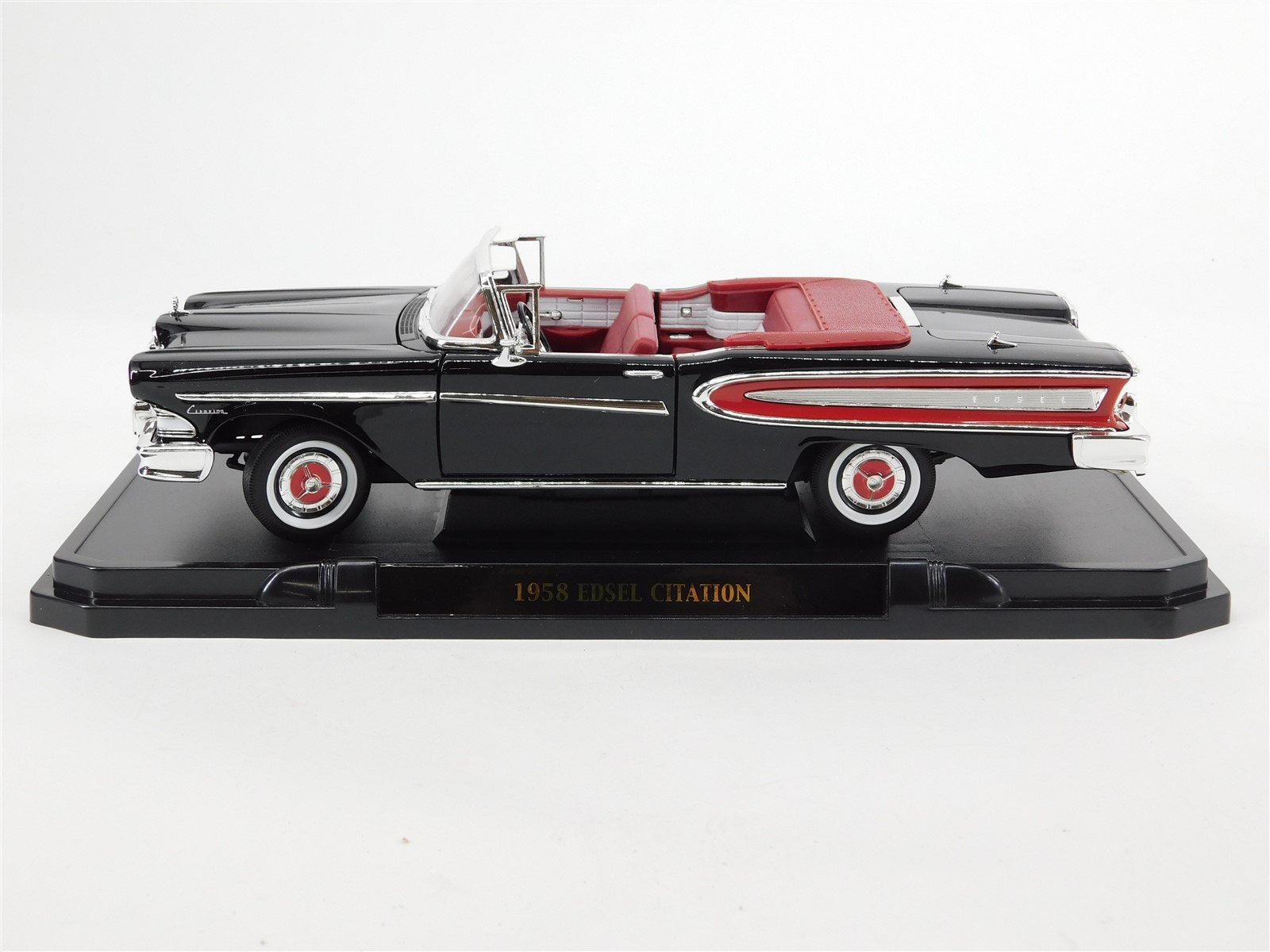 1:18 Scale Die-Cast Automobile 1958 Edsel Citation Convertible - Black/Red