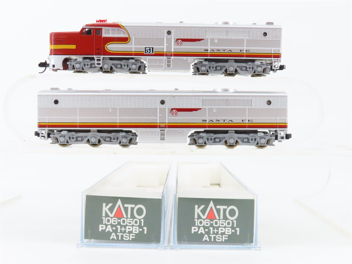 N KATO 106-0501 ATSF Santa Fe &quot;Warbonnet&quot; ALCO PA-1/PB-1 Diesel Set #51 w/DCC