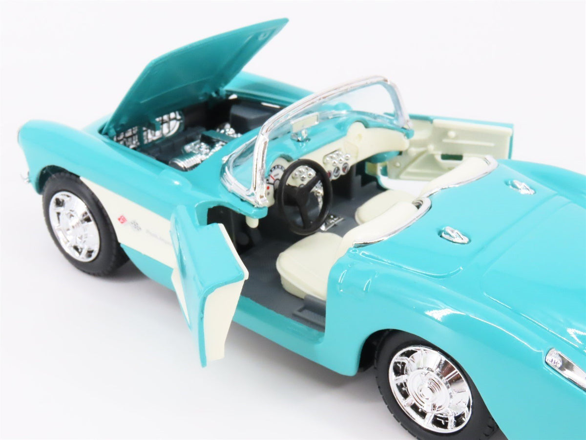 1:24 Scale Maisto #01909 Die-Cast Chevrolet Corvelle Convertible - Teal