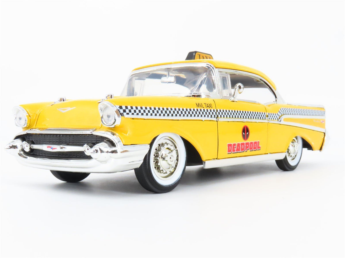 1:24 Scale Jada Toys #30288 Die-Cast 1957 Chevy Bel Air Taxi &quot;Deadpool&quot;