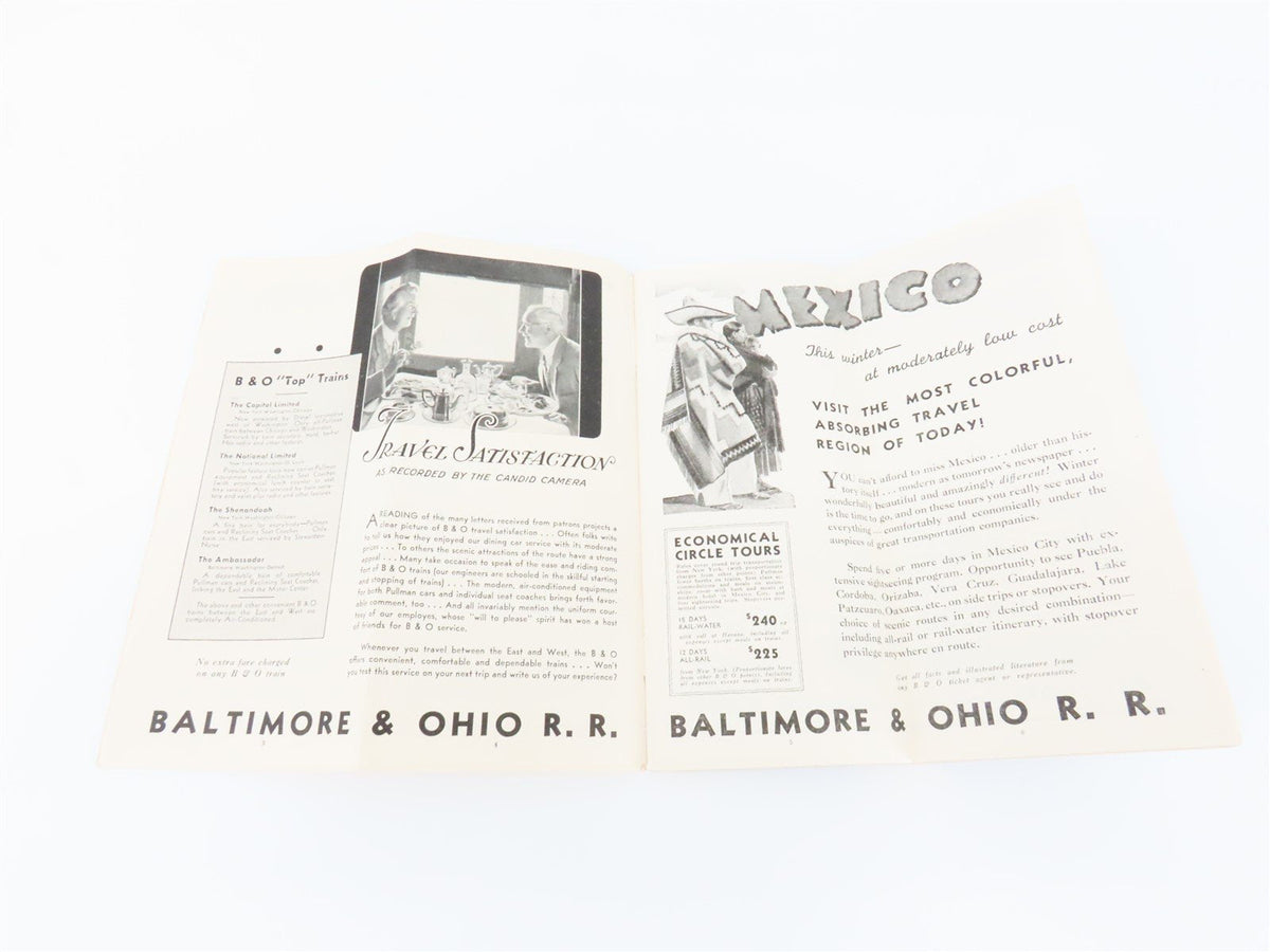 B&amp;O Baltimore &amp; Ohio Railroad System Time Tables - Dec. 12, 1937