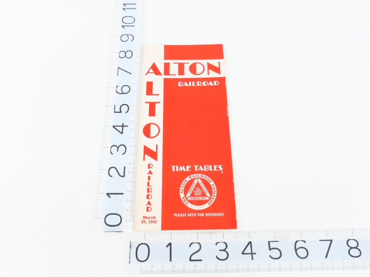 The Alton Railroad Company Time Tables March 29, 1942