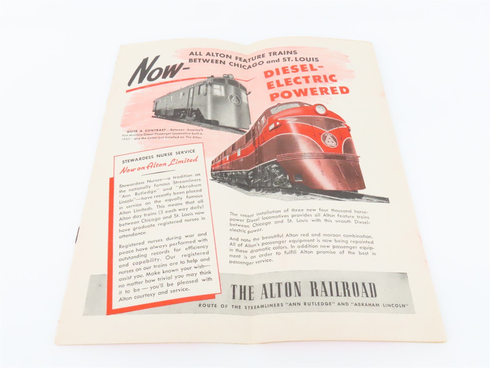 The Alton Railroad Company Time Tables Nov. - Dec. 1945 Jan., 1946