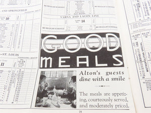 The Alton Railroad Company Time Tables April 24, 1938