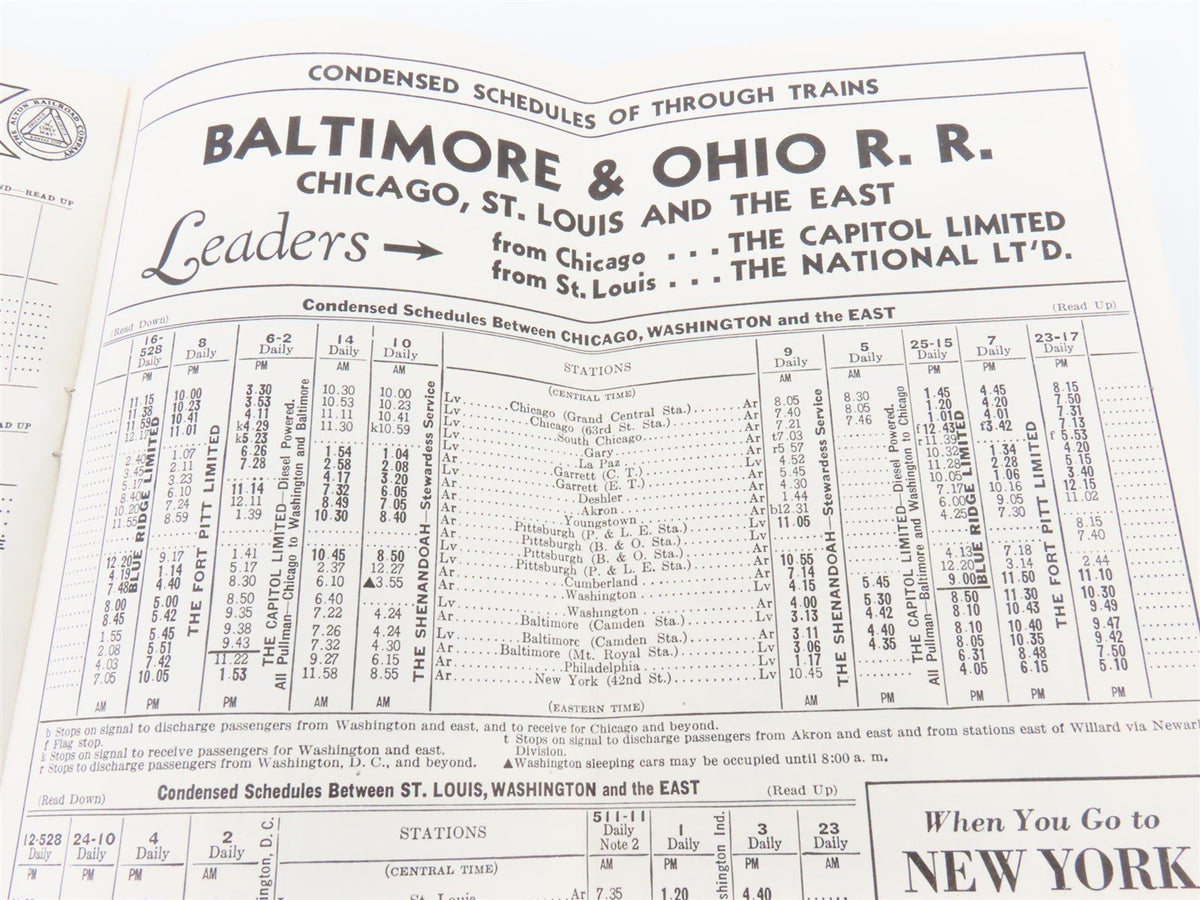 The Alton Railroad Company Time Tables April 24, 1938