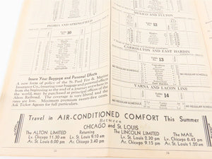 The Alton Railroad Company Time Tables June 3, 1934