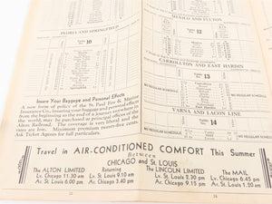 The Alton Railroad Company Time Tables June 3, 1934