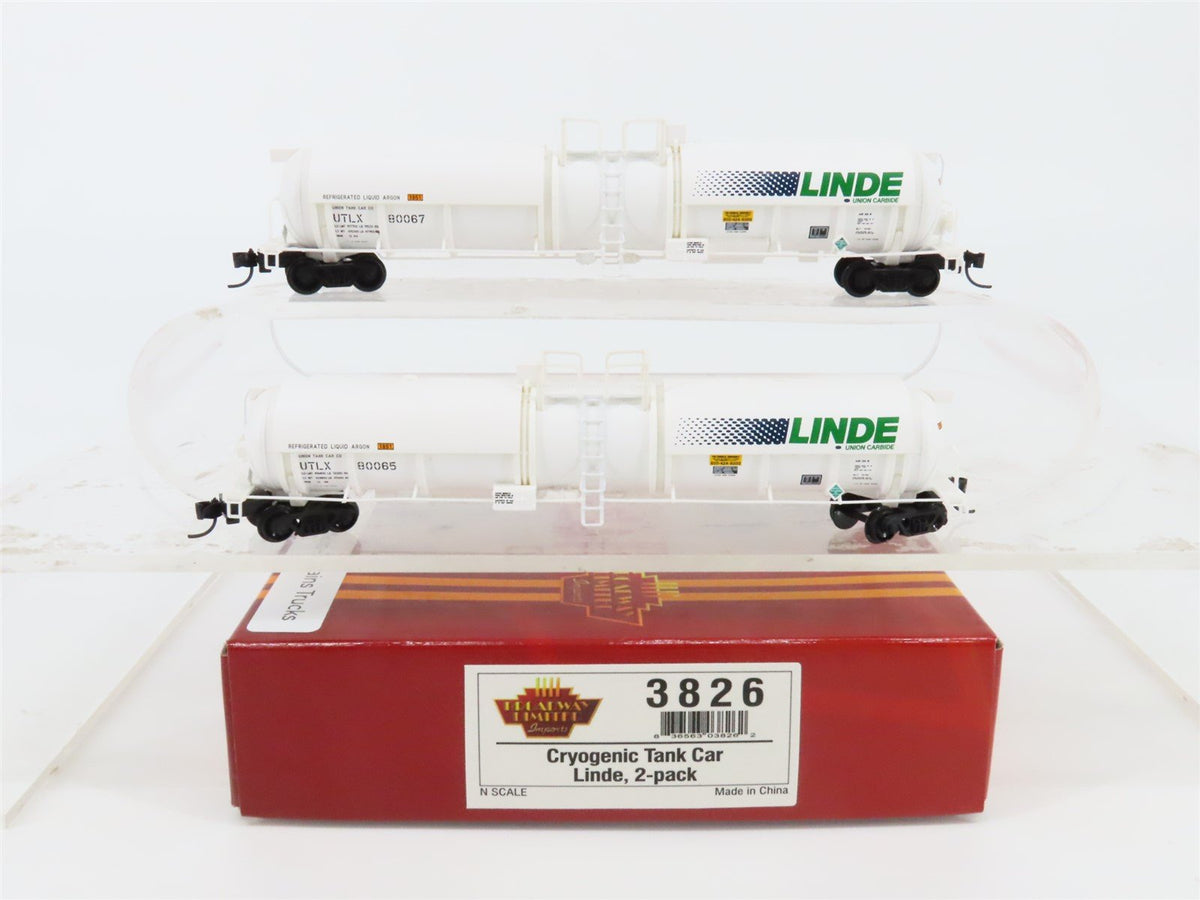 N Broadway Limited BLI 3826 UTLX Linde Union Carbide Cryogenic Tank Cars 2-Pack