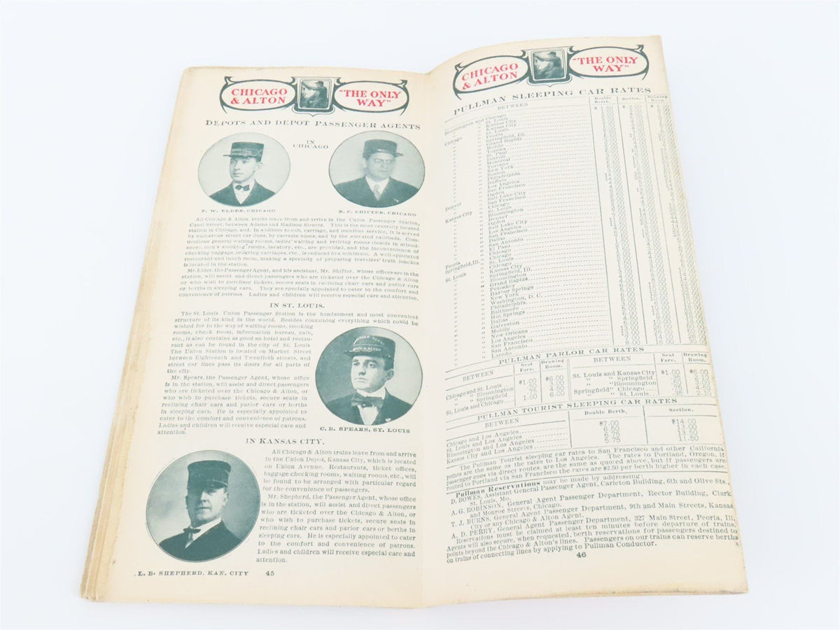 C&amp;A Chicago &amp; Alton Railroad Company Time Tables - December 1906