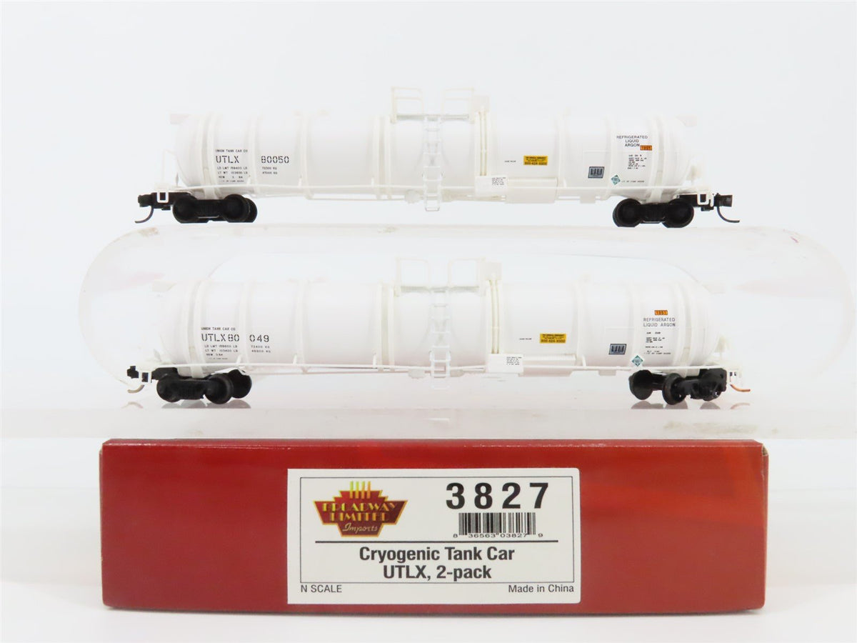 N Broadway Limited BLI 3827 UTLX Union Tank Car Co. Cryogenic Tank Cars 2-Pack