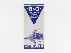 B&O Baltimore & Ohio Railroad Time Tables - April 27, 1941