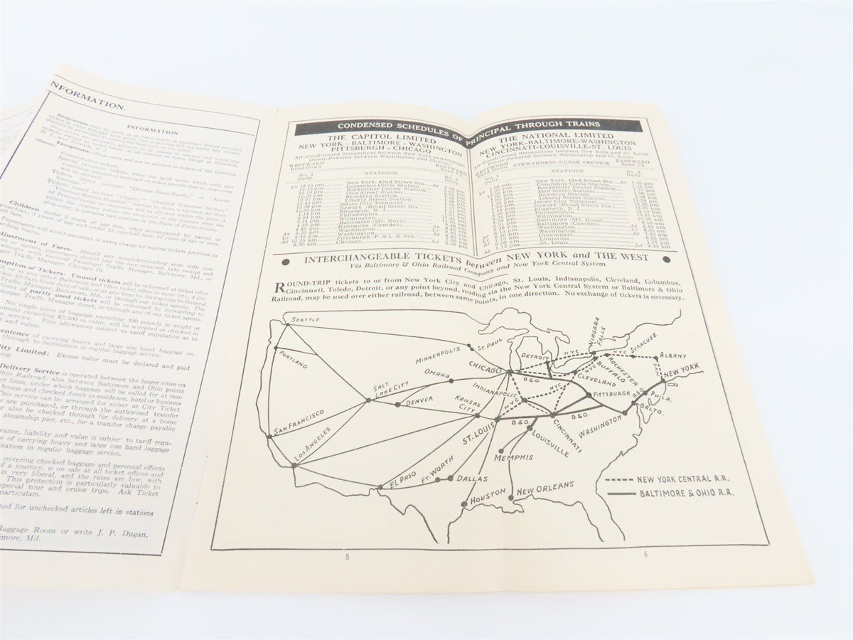 B&amp;O Baltimore &amp; Ohio Railroad Time Tables - April 27, 1941