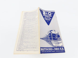 B&O Baltimore & Ohio Railroad Time Tables - April 27, 1941