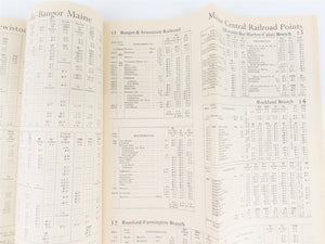 BM Boston & Maine Railroad Time Tables - April 25, 1954