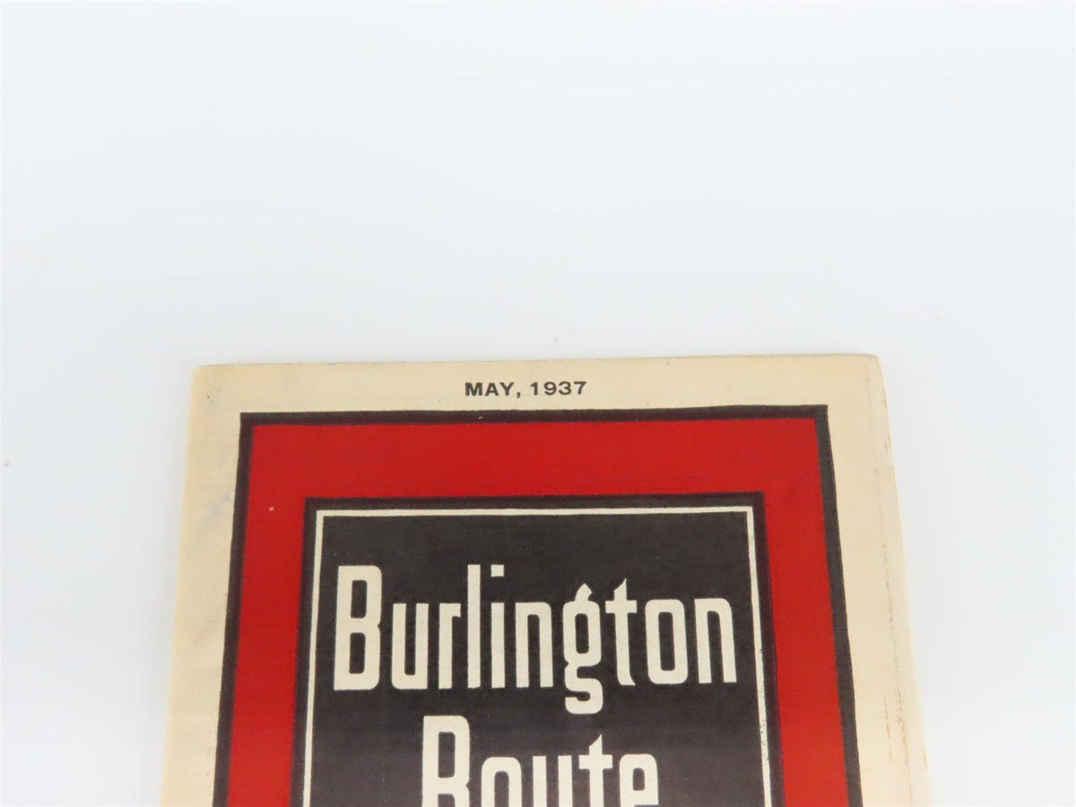 CB&amp;Q Burlington Route Railroad Time Tables - May 1937